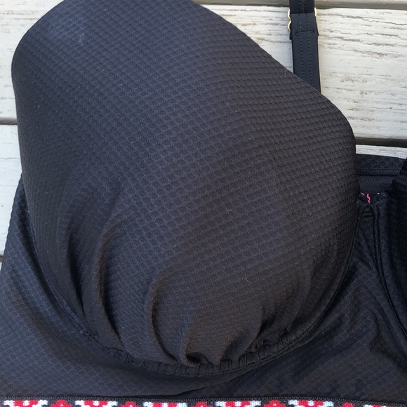 Cacique Balconette Geometric Band Underwire Bikini Swimsuit Top - Picture 5 of 16